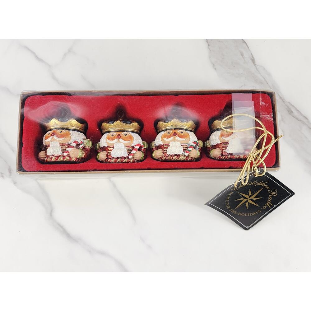 Christopher Radko Nutcracker Crunch Place Card Holder 2 1/4" Resin Holidays x4